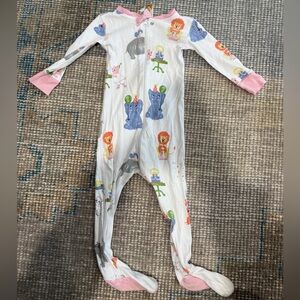 The Beaufort Bonnet Company Animal Print Pajamas - Pink and White